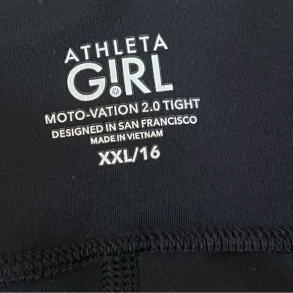 Athleta Girl Moto-VationTights Legging Pants Black Girls Kids XXL/16 - Picture 12 of 16